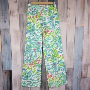 Vintage Barbara Gerwit White Floral Pants Size Small